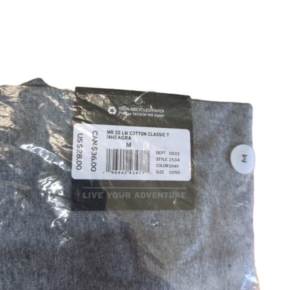 Eddie Bauer Heather Grey Legend Wash Short-Sleeve Classic T-Shirt Men's (S & M) - Picture 6 of 6